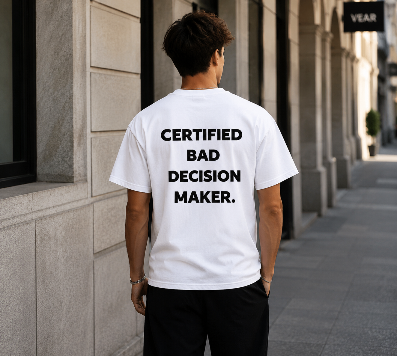 Certified bad decision maker T-shirt